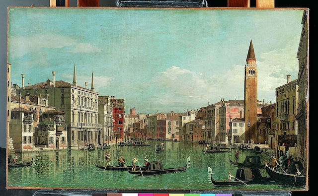 Tableau ancien montrant Canaletto, Le Grand Canal, vers 1730