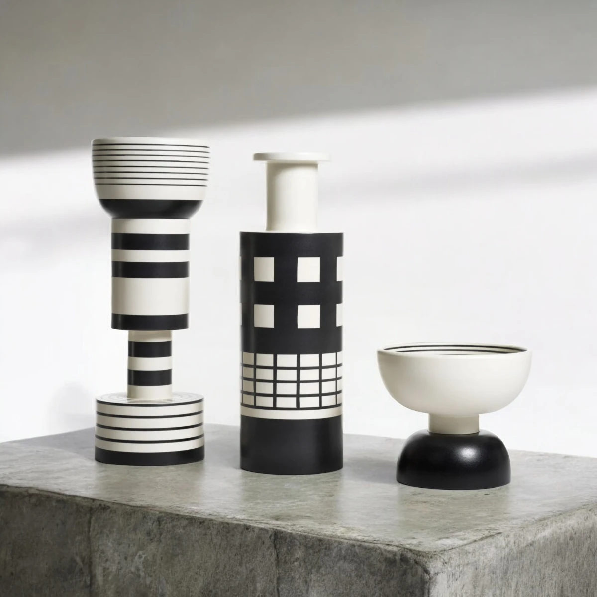 Sottsass - vases et coupe