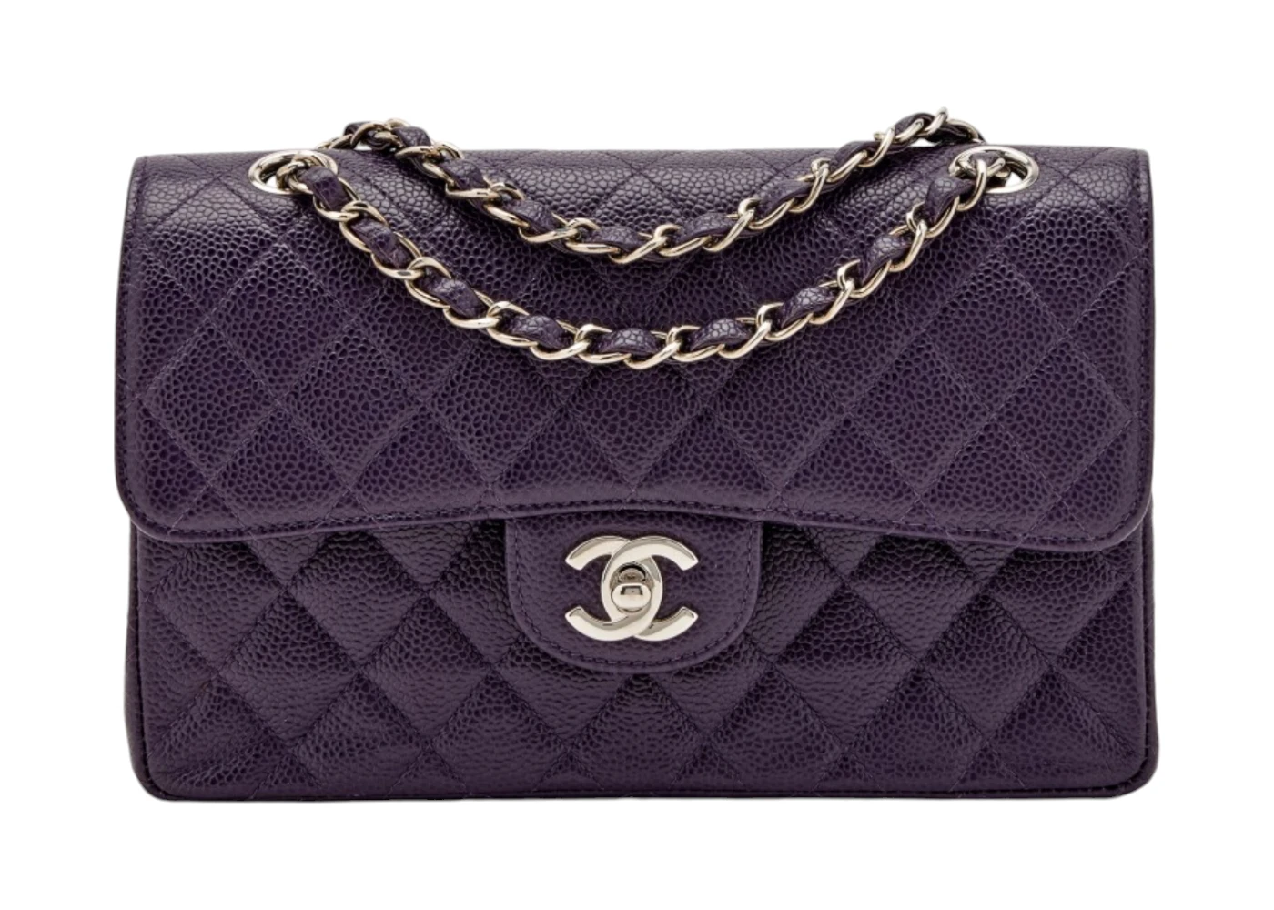 Sac Chanel Timeless aubergine caviar