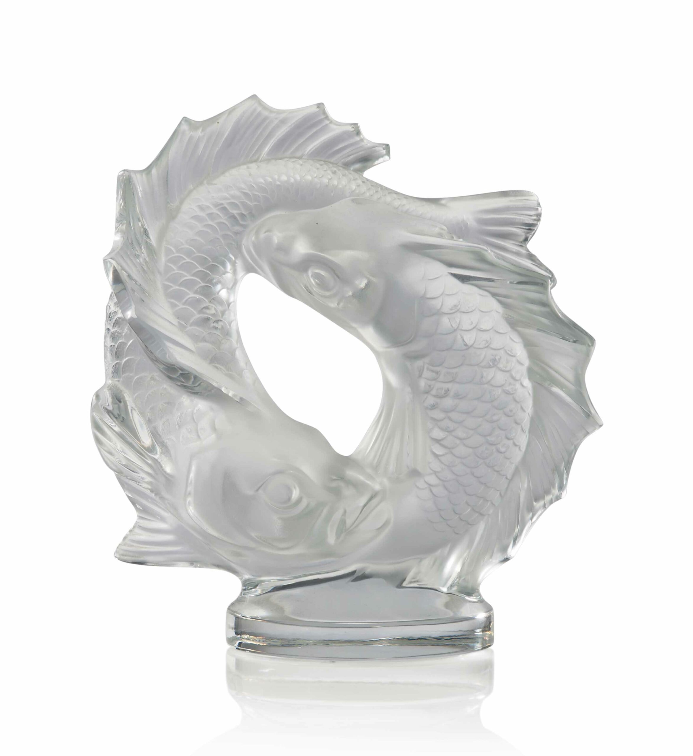 Lalique, sculpture Deux poissons, 1953