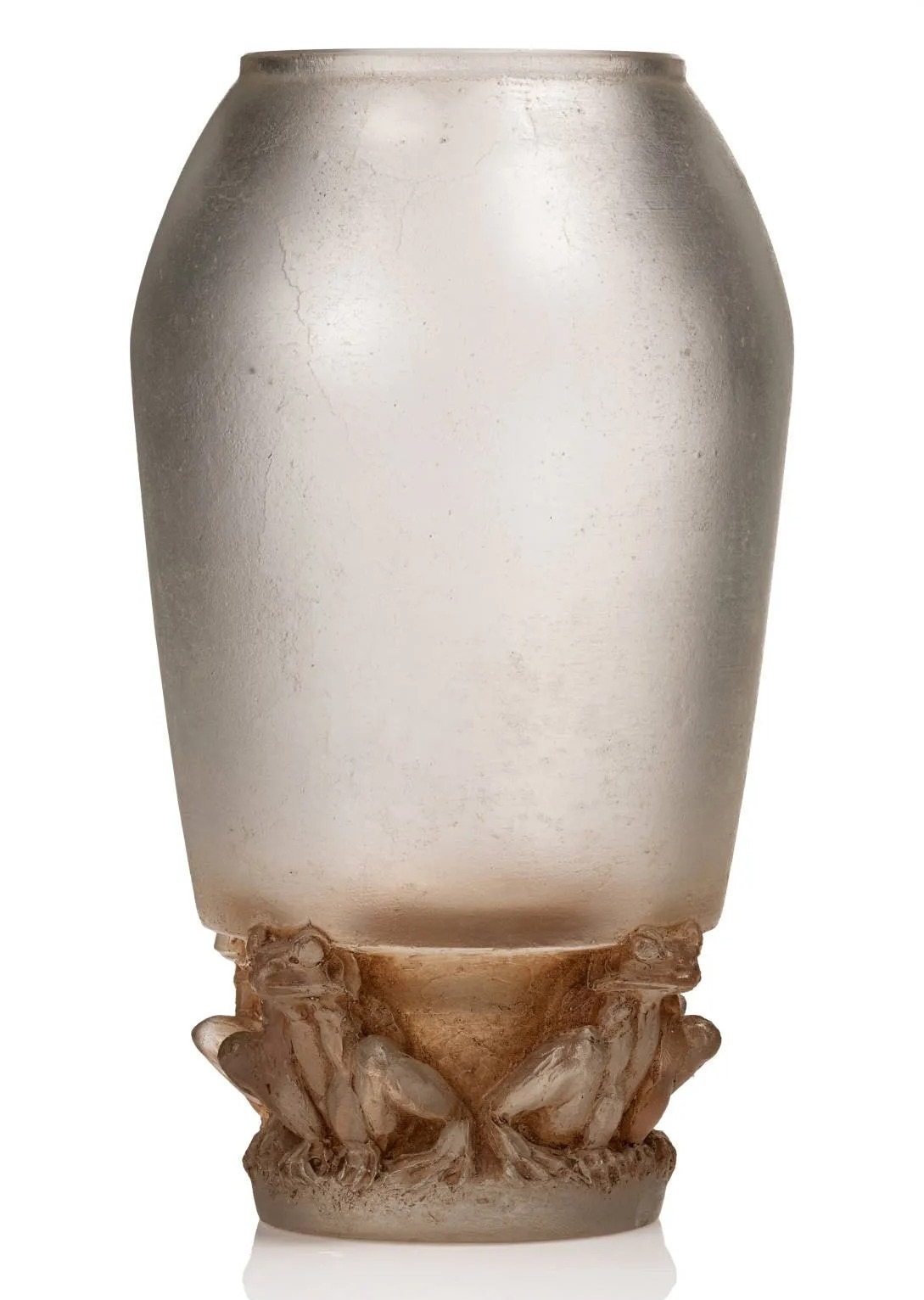 René Lalique, Vase “Quatre grenouilles”, 1920, verre travaillé selon la technique de la cire perdue