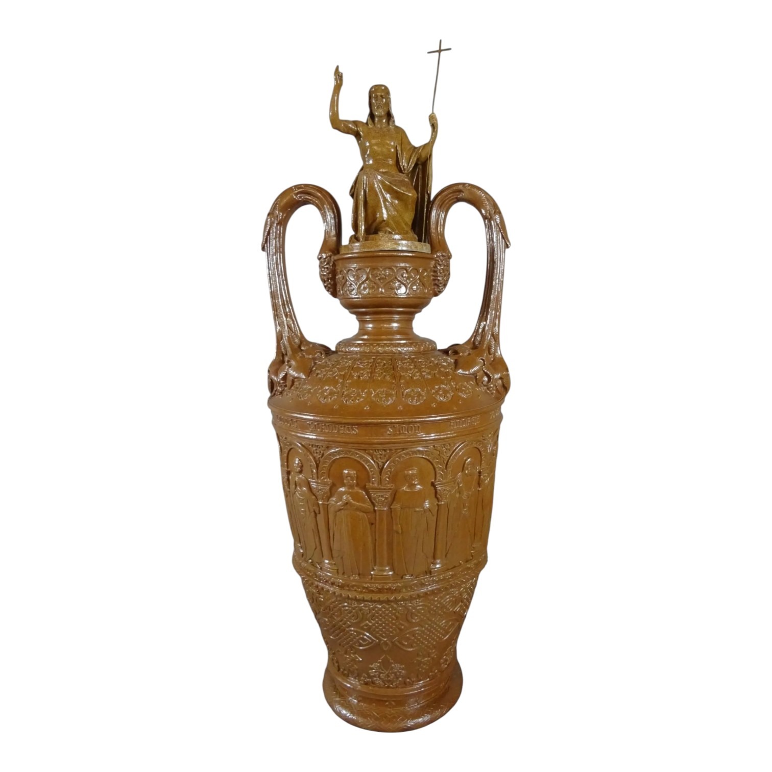 Jules Ziegler, Vase aux apôtres, en provenance de la collection Jacques Werren, grès au sel.