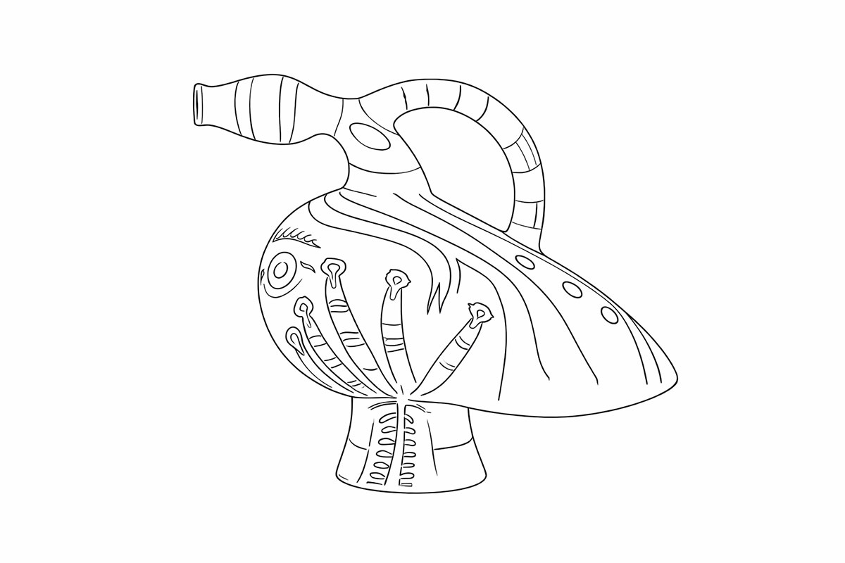Vase Canard pique-fleurs Picasso