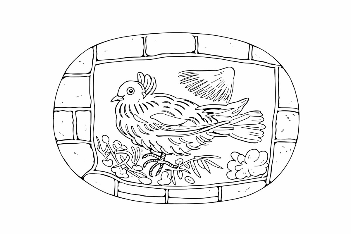 Plat Colombe sur lit de paille de Pablo Picasso