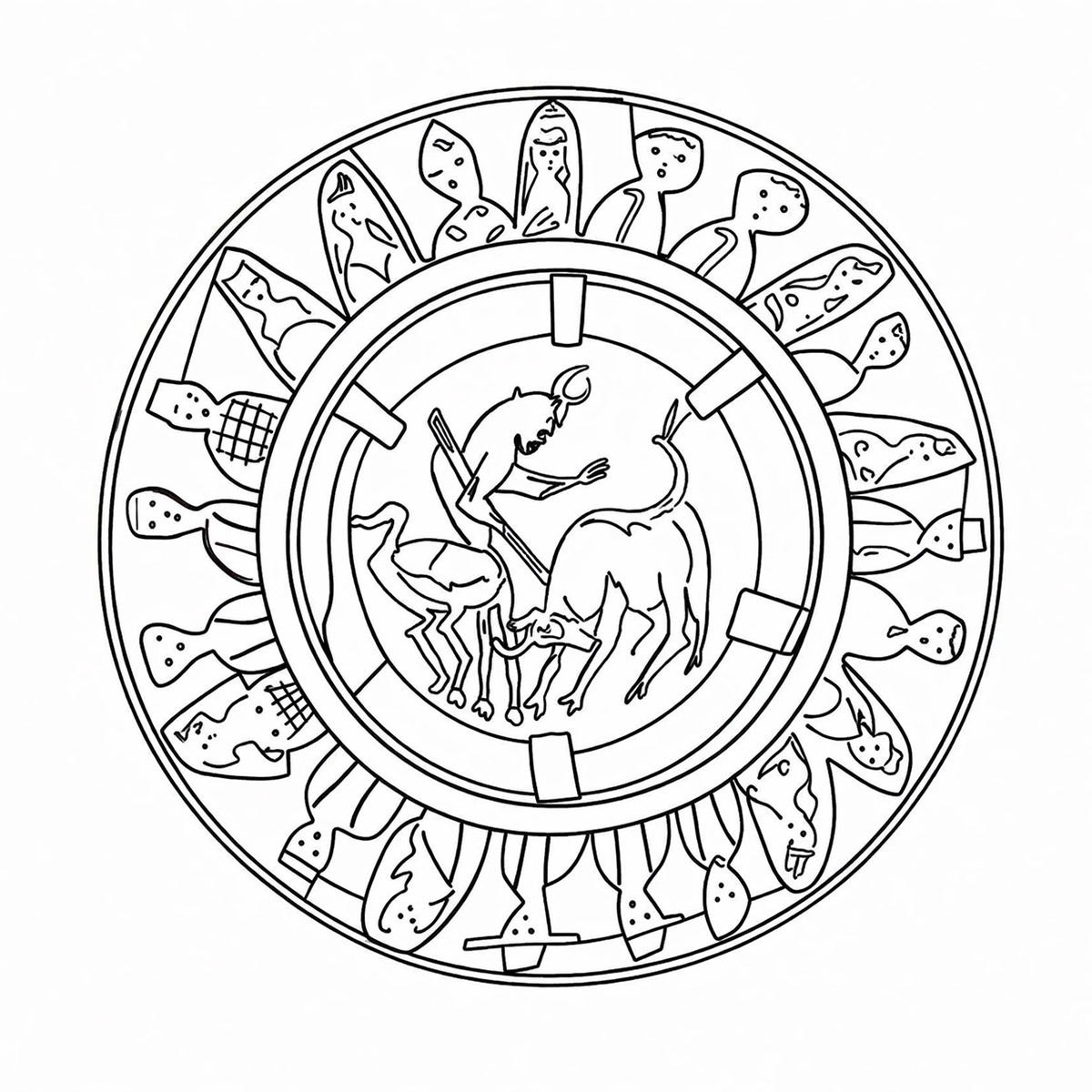 Plat Corrida aux personnages de Pablo Picasso