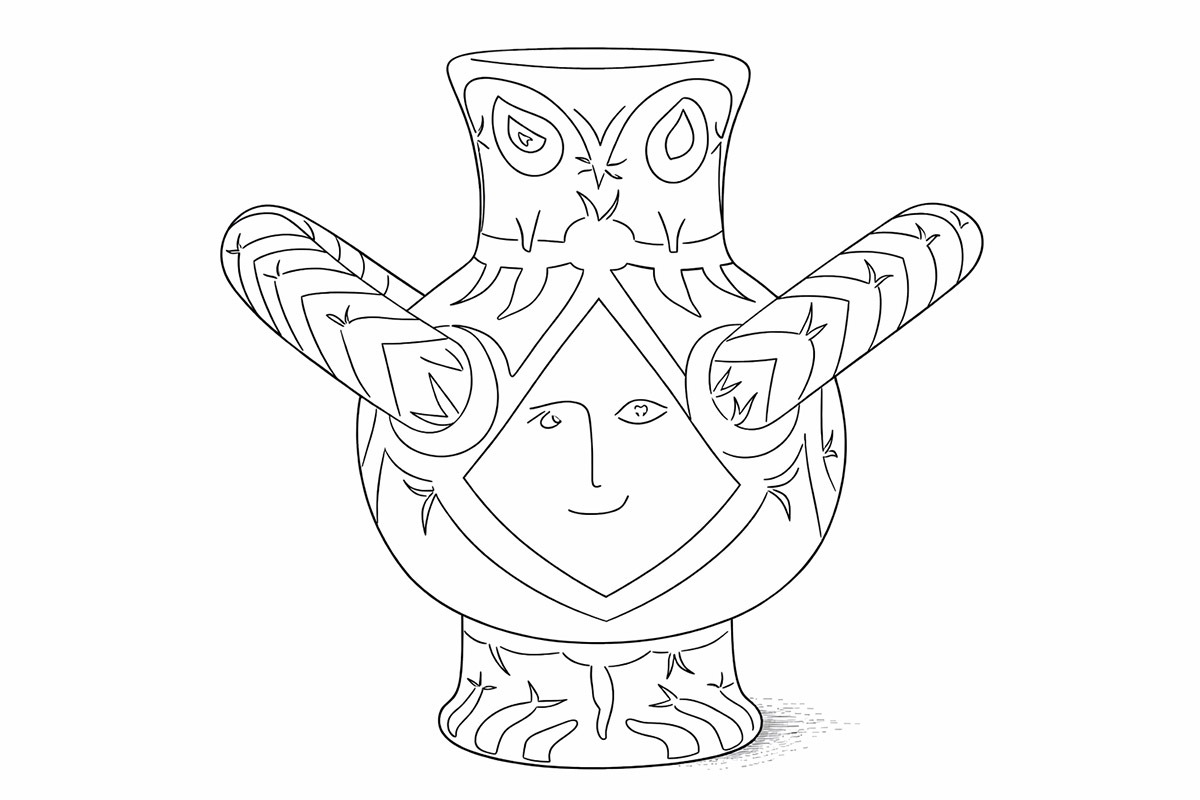Vase Gros oiseau Picasso