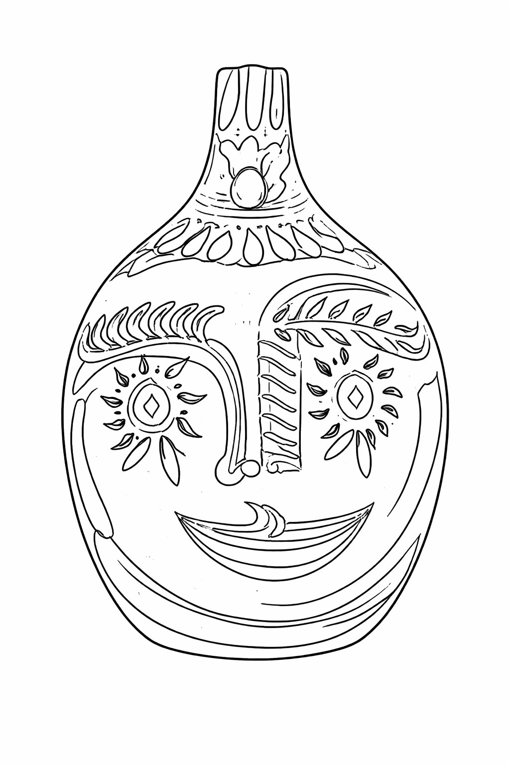 Vase Visage aux yeux rieurs Picasso