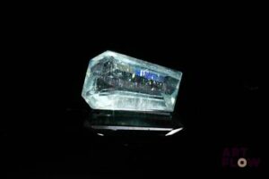 Aigue-marine fantaisie. Jolie couleur, inclusions. 5.00 cts. 13.8mm x 9.6mm