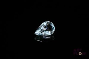 Aigue-marine poire. 1.56 ct. 10.0mm x 6.0mm