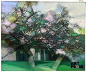 Camille Hilaire (1916 - 2004), Paysage printanier, huile sur toile, signée en bas à droite, contresignée au dos. 38 x 46 cm. Tache dans le coin inférieur gauche