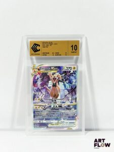 Carte Pokémon gradée Zeraora Vstar GG43/GG70 - Galard Gallery (GG) Alternative - CCC 10 gold label. Série Épée&Bouclier : Zenith Suprême (EB12.5). Carte en état Parfait (CCC 10 Gold Label), en français.