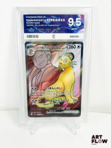 Carte Pokémon Persian ex SR 118/098 gradée Pure Grading 9,5 Série du bloc Écarlate & Violet : S&V Glory of Team Rocket. Carte en état Mint (Pure Grading 9,5). En japonais.