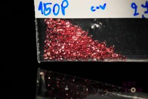 Cent cinquante saphirs roses ronds. Jolie couleur. 2.71 cts. Diam. moy.: 1.5mm