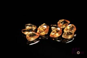Dix citrines poires. 4.06 cts. Dims. moy.: 6.0mm x 4.0mm