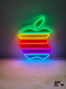 Enseigne lumineuse Apple Dimensions : 50 x 41 cm Fonctionnelle