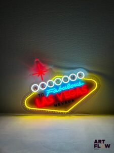 Enseigne lumineuse Las Vegas Dimensions : 47 x 60 cm Fonctionnelle