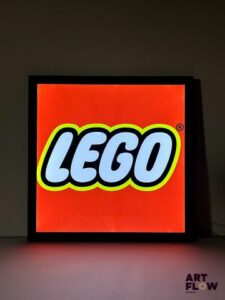 Enseigne lumineuse Lego Dimensions : 60 x 60 cm Fonctionnelle (rayures sur le plexiglas)