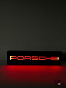 Enseigne lumineuse Porsche Dimensions : 15 x 60 cm Fonctionnelle