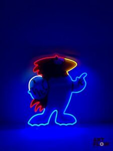 Enseigne lumineuse sur plexiglas Footix Dimensions : 54 x 44 cm Fonctionnelle