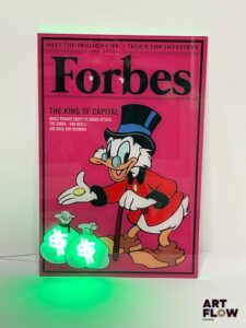 Enseigne lumineuse The Nineties - Monopoly x Picsou x Forbes. Dimensions : 60 x 40 cm Fonctionnelle - État général excellent. Branchement USB.