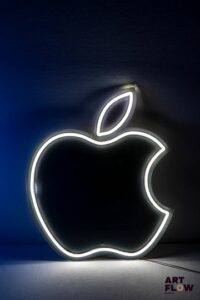 Enseigne néon Apple Dimensions : 50 x 42 cm Fonctionnelle Petites rayures