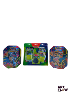 Ensemble comprenant : - Une Pokebox Mega Dracaufeu Y Ex - Une Pokebox Mega Dracaufeu X Ex - Un Duopack Mystherbe, Ortide et Rafflesia Légers défauts de scellage sur le devant d'une des pokebox (voir photos) Neuf scellé En français