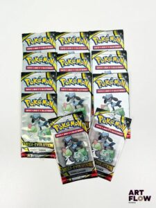 Ensemble de 12 boosters pack loisir Pokémon scellés Série du bloc Mega évolution (ME01). En français.