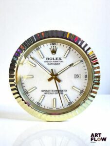 Horloge concessionnaire Rolex État comme neuve Fonctionnelle Date et heure Diamètre 34 cm - Expédition obligatoire.