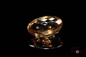 Importante citrine ovale. Probablement Brésil, non chauffée. 31.06 cts. 25.0mm x 18.0mm