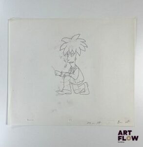 Les Simpsons (The Simpsons), d'après Matt Groening Tahiti Bob Dessin à la mine de plomb représentant Tahiti Bob à genoux Animé américain d'après la série Les Simpson de Matt Groening "Homer Simpson est le personnage principal de l’univers des Simpson. C’est le père de la famille Simpson, connu pour son caractère paresseux, gourmand et souvent maladroit, mais aussi pour son humour et son grand cœur malgré ses nombreuses bêtises. Il travaille à la centrale nucléaire de Springfield et est célèbre pour son exclamation 'D’oh!'." Dimensions : 27 x 31,5 cm - Ce lot chez vous partout en France métropolitaine à partir de 9,60 € - Ce lot chez vous partout en Europe à partir de 18,00 €