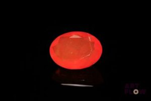 Opale de feu ovale. Très belle couleur. 2.87 cts. 12.8mm x 9.5mm