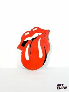 Plaque émaillée, d'après Rolling Stone Dimensions : 33 x 23 cm Petits éclats et traces de rouille