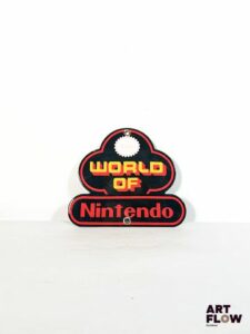 Plaque émaillée d'après World of Nintendo Dimensions : 16 x 19 cm Petits éclats et traces de rouille