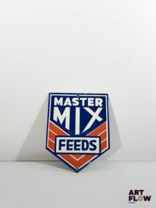 Plaque émaillée Master Mix Feeds Dimensions : 25 x 20 cm Petits éclats et traces de rouille - moderne