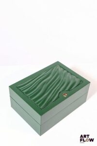 ROLEX Boîte, numérotée 39139.64 18 x 13 x 8 cm Bon état général, garniture intérieure manquante