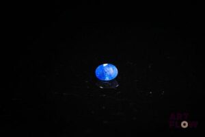 Saphir ovale. 0.31 ct. 4.2mm x 3.2mm