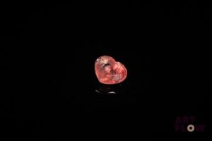 Saphir rose coeur. Inclusions. 1.16 ct. 7.0mm x 5.5mm