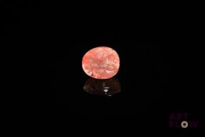 Saphir rose ovale. Inclusions. 2.10 cts. 7.5mm x 6.5mm