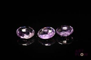 Trois améthystes fantaisies. 9.11 cts. Dims. moy.: 10.0mm x 8.0mm