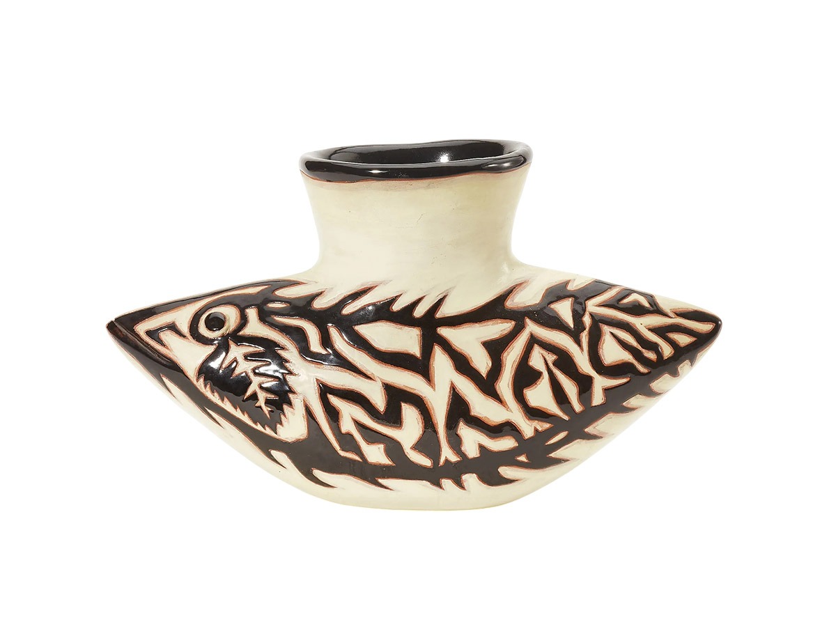 Jean Lurçat et Atelier Sant Vicens, vase Poisson, céramique émaillée