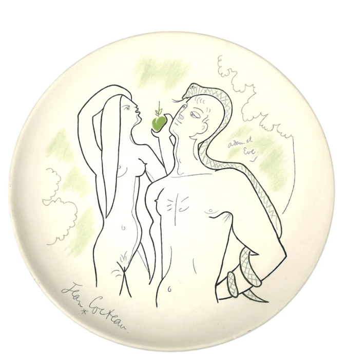 Plat Le Paradis terrestre Jean Cocteau