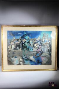 André MARCHAND (1907-1997) "La ville aux hirondelles, Arles", Lithographie Numérotée 87/180 Dim. 60 x 77 cm (hors marges)