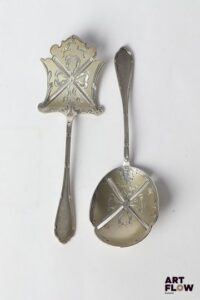 Service à bonbons en argent de style néo-classique. poids : 47,04