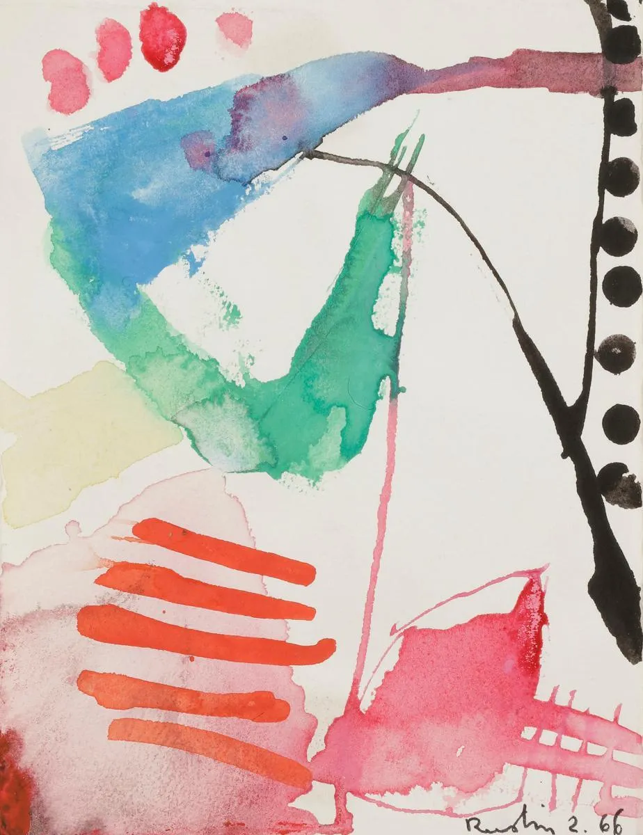 toile aquarelle abstraite Jean Rustin