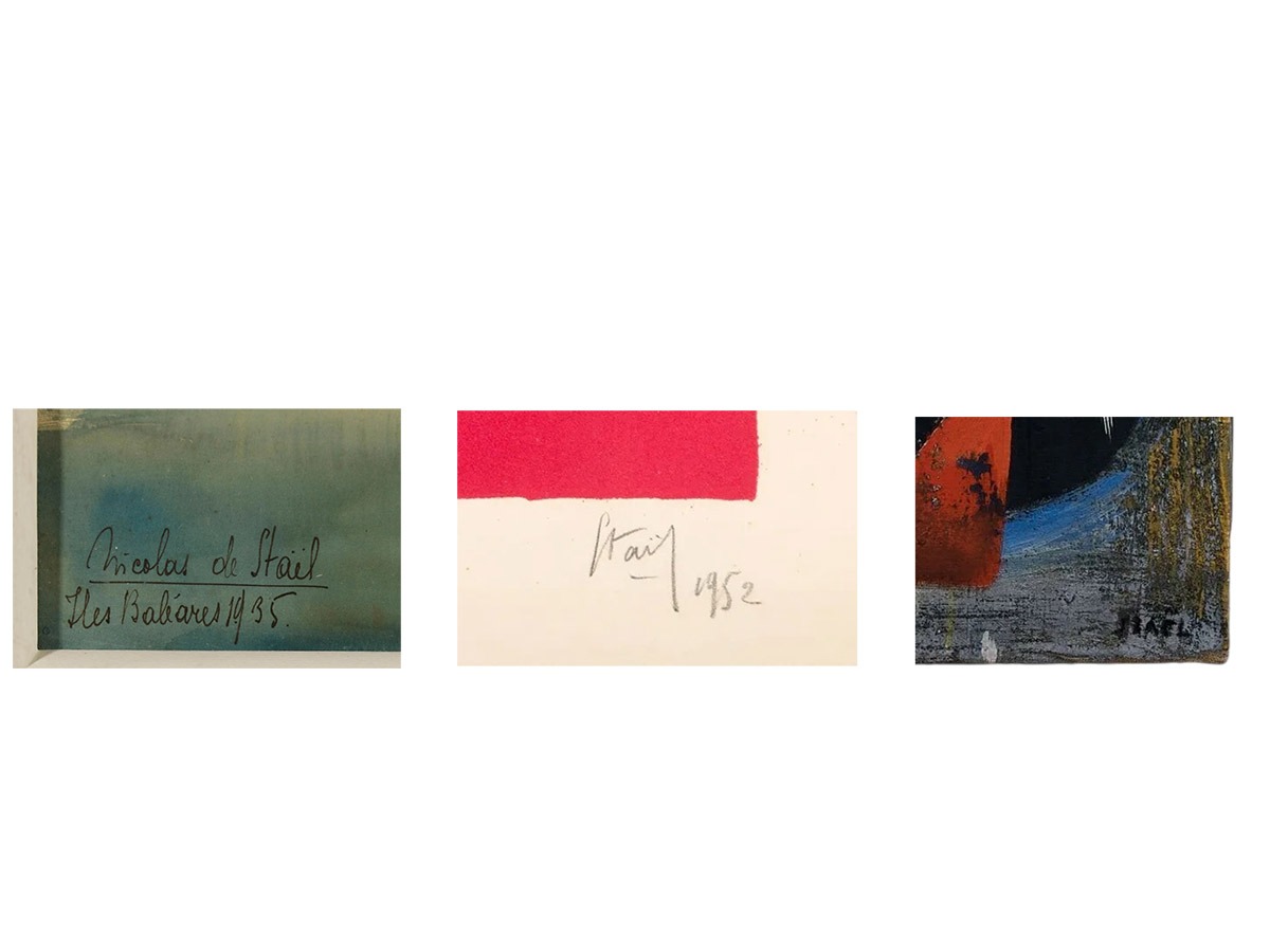 Oeuvre Nicolas Staël  signature