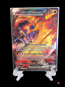 Carte Pokémon Sulfura Ex de la Team Rocket DRI 229 Série du bloc Ecarlate et violet : Rivalités Destinées (EV10) Carte en état Excellent sous sleeve En français