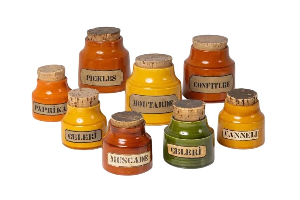 Céramique pot epices abstrait Mado Jolain