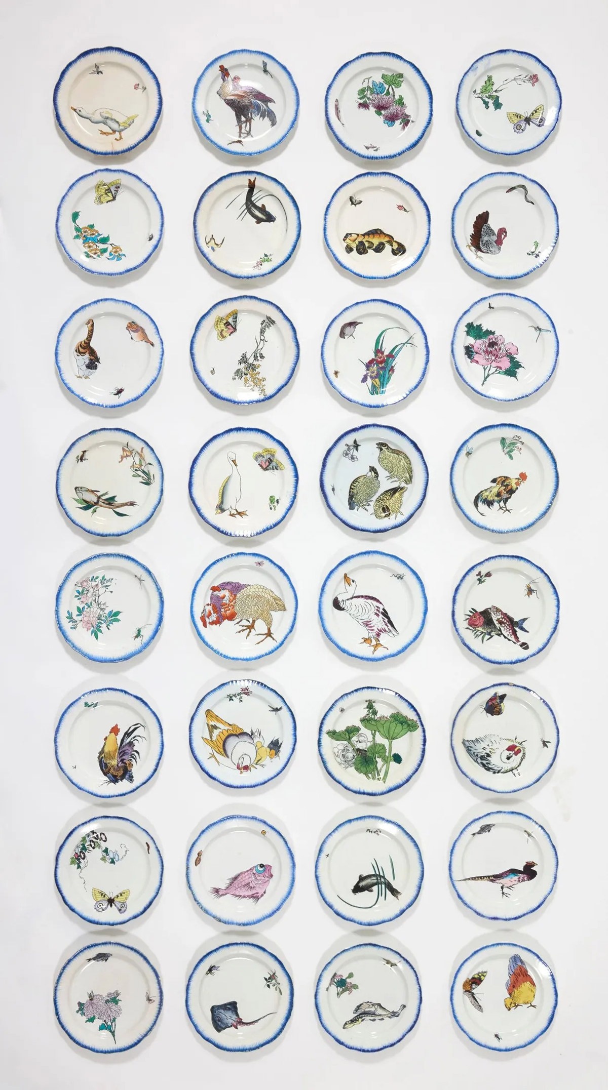 Rousseau, François-Eugène, Bracquemond, Félix, manufacture Creil et Montereau Ensemble d'assiettes