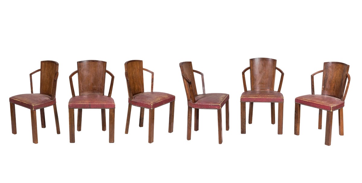 Suite chaises MF Pierre Chareau