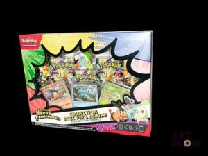 Coffret Pokemon Collection avec Pin's Deluxe Premiers partenaires Série du bloc Mega-Evolution : Héros transendants (ME2.5) Quelques défauts (voir photos) En Français